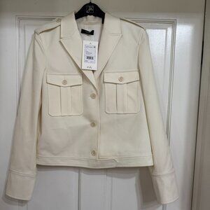 NEW with tags $600 Theory Military Jacket Ivory sz S6